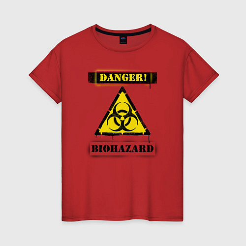 Женская футболка Biohazard / Красный – фото 1