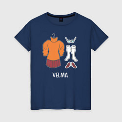 Футболка хлопковая женская Velma, цвет: тёмно-синий
