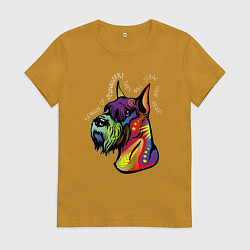 Женская футболка Берегись шнауцеров!