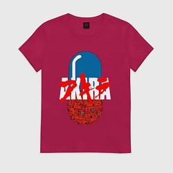 Футболка хлопковая женская AKIRA, цвет: маджента