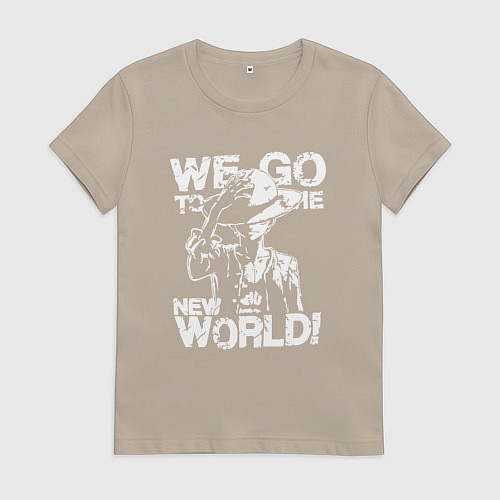 Женская футболка One Piece / Миндальный – фото 1