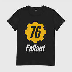 Футболка хлопковая женская FALLOUT76, цвет: черный
