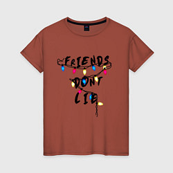 Футболка хлопковая женская Friends dont lie, цвет: кирпичный