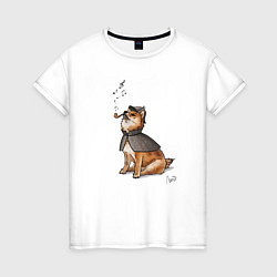 Женская футболка Шерлокс холмс собака