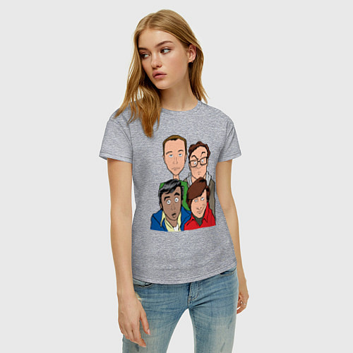Женская футболка The Big Bang Theory Guys / Меланж – фото 3