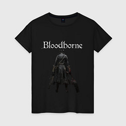 Футболка хлопковая женская Bloodborne, цвет: черный