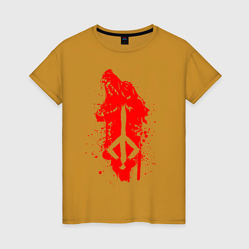 Женская футболка BLOODBORNE / Горчичный – фото 1