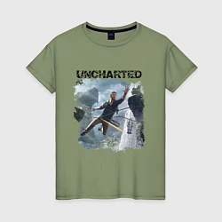 Футболка хлопковая женская UNCHARTED, цвет: авокадо