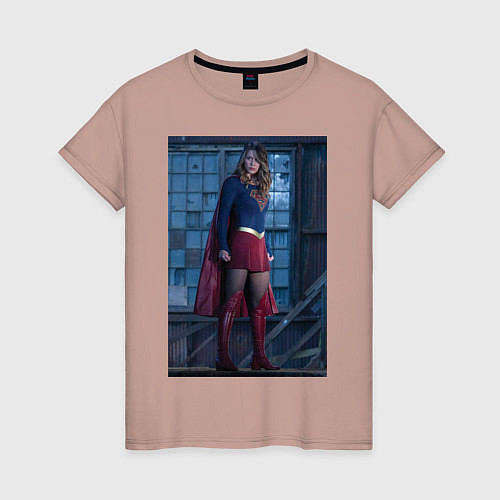 Женская футболка Supergirl / Пыльно-розовый – фото 1