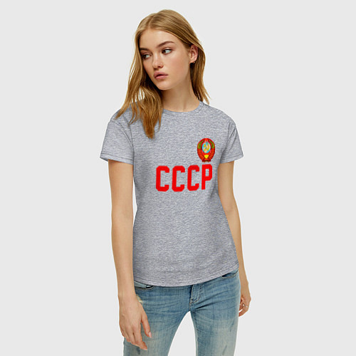 Женская футболка СССР / Меланж – фото 3