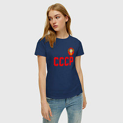 Футболка хлопковая женская СССР, цвет: тёмно-синий — фото 2