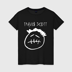 Футболка хлопковая женская TRAVIS SCOTT, цвет: черный