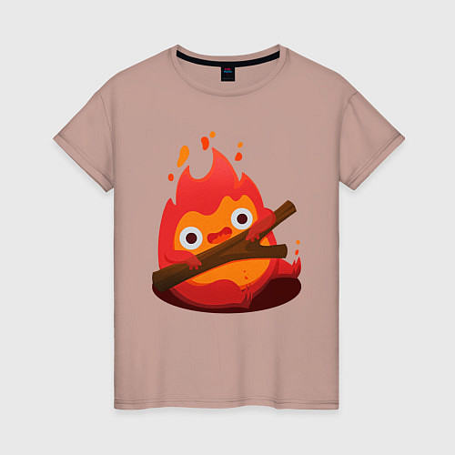 Женская футболка Calcifer / Пыльно-розовый – фото 1