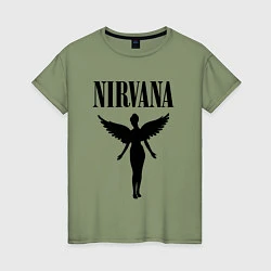 Футболка хлопковая женская NIRVANA, цвет: авокадо