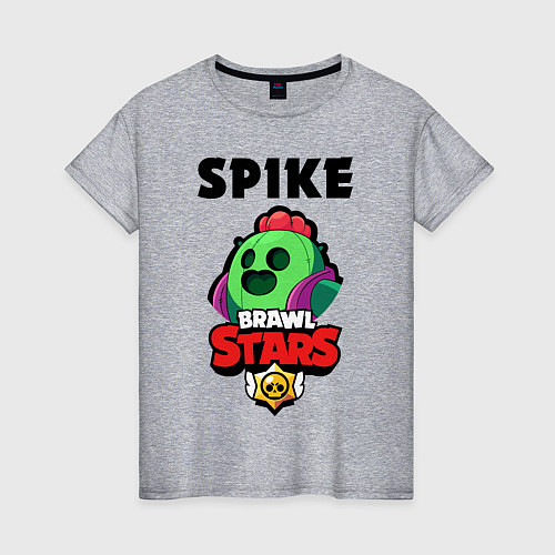 Женская футболка BRAWL STARS SPIKE / Меланж – фото 1