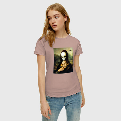 Женская футболка Mona Lisa / Пыльно-розовый – фото 3