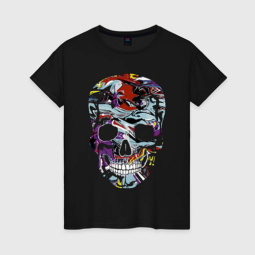 Женская футболка Skull 2055 / Черный – фото 1