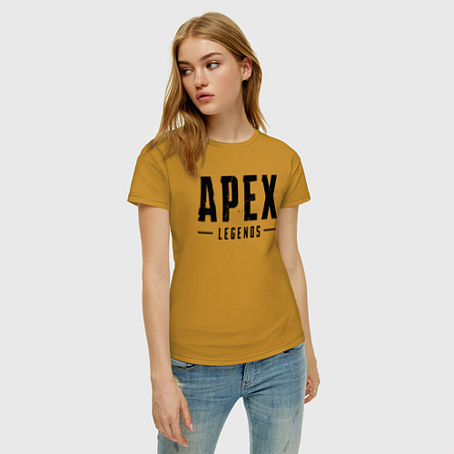 Женская футболка APEX LEGENDS НА СПИНЕ / Горчичный – фото 3