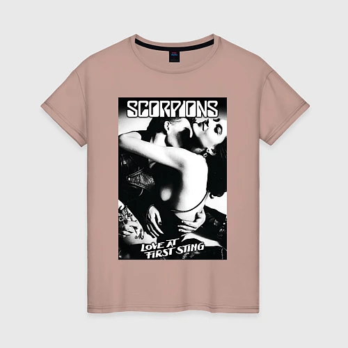 Женская футболка Scorpions / Пыльно-розовый – фото 1