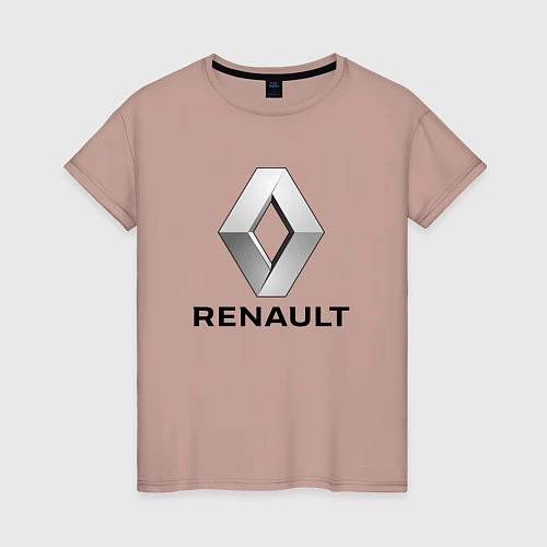 Женская футболка RENAULT / Пыльно-розовый – фото 1