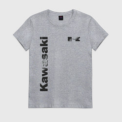 Футболка хлопковая женская KAWASAKI Z, цвет: меланж