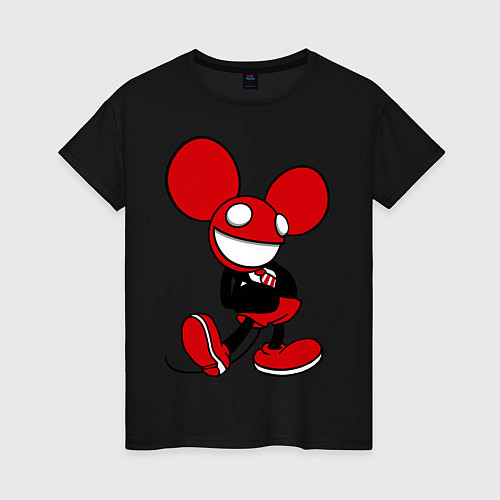 Женская футболка Веселая мышка / Черный – фото 1