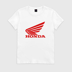 Футболка хлопковая женская HONDA, цвет: белый