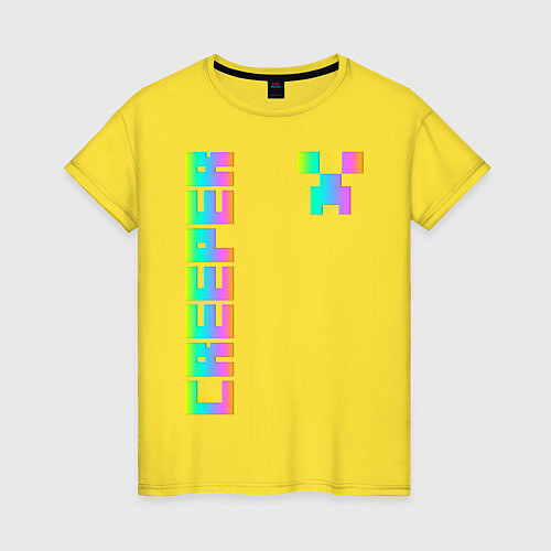 Женская футболка MINECRAFT CREEPER / Желтый – фото 1