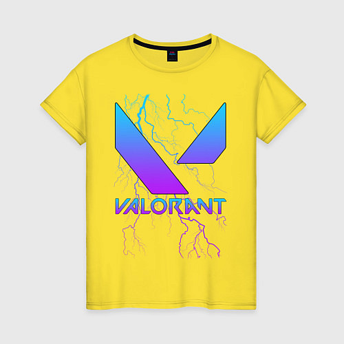 Женская футболка VALORANT / Желтый – фото 1