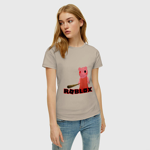 Женская футболка ROBLOX: PIGGI / Миндальный – фото 3