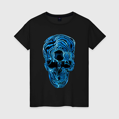 Женская футболка Skull - illusion / Черный – фото 1