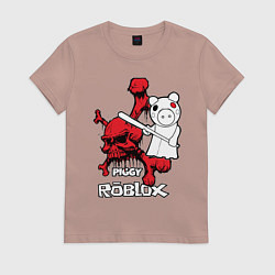 Женская футболка Свинка Пигги из Roblox
