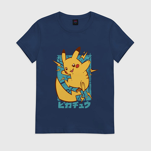 Женская футболка Пика Пика / Тёмно-синий – фото 1
