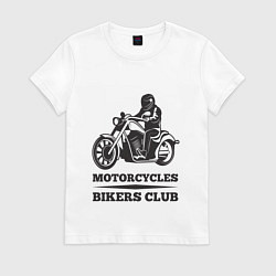 Футболка хлопковая женская Biker Z, цвет: белый