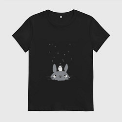 Женская футболка Любопытный Тоторо и Сажа