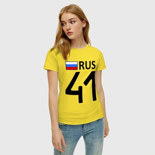 Женская футболка RUS 41 / Желтый – фото 3