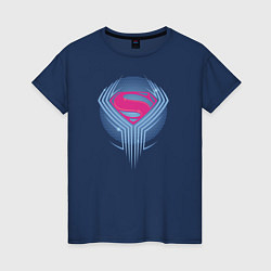 Футболка хлопковая женская Superman, цвет: тёмно-синий