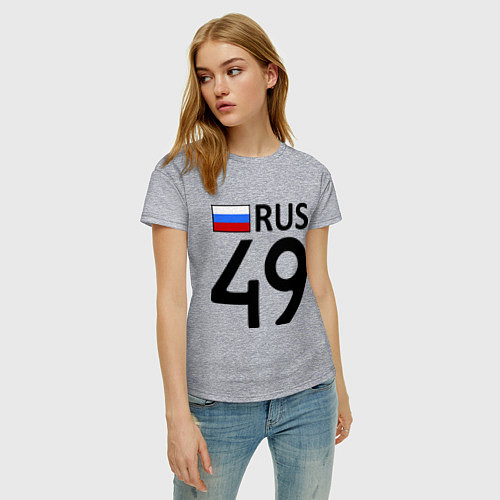 Женская футболка RUS 49 / Меланж – фото 3
