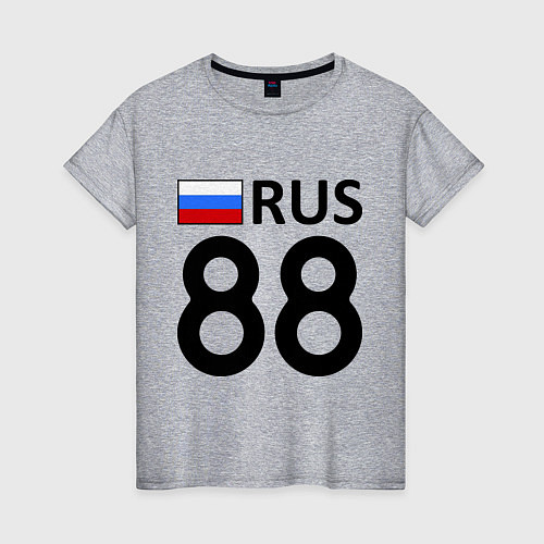Женская футболка RUS 88 / Меланж – фото 1