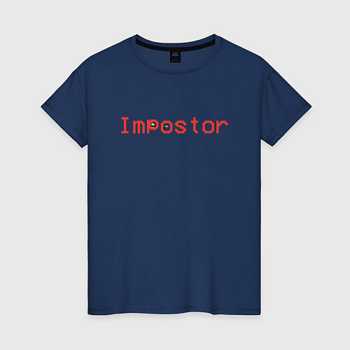 Женская футболка Among Us Impostor / Тёмно-синий – фото 1