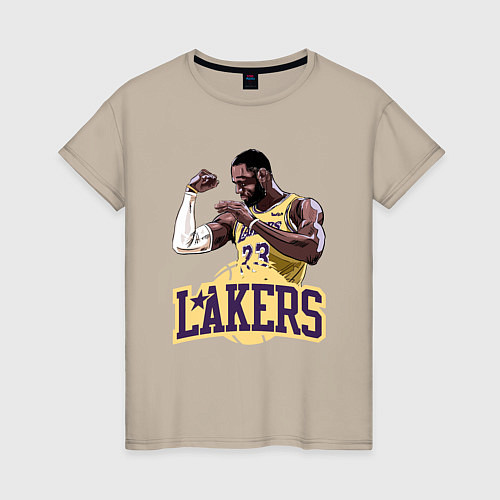Женская футболка LeBron - Lakers / Миндальный – фото 1