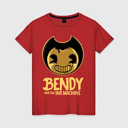 Футболка хлопковая женская Bendy And The Ink Machine, цвет: красный