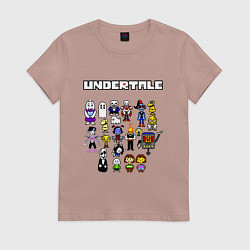 Футболка хлопковая женская UNDERTALE, цвет: пыльно-розовый