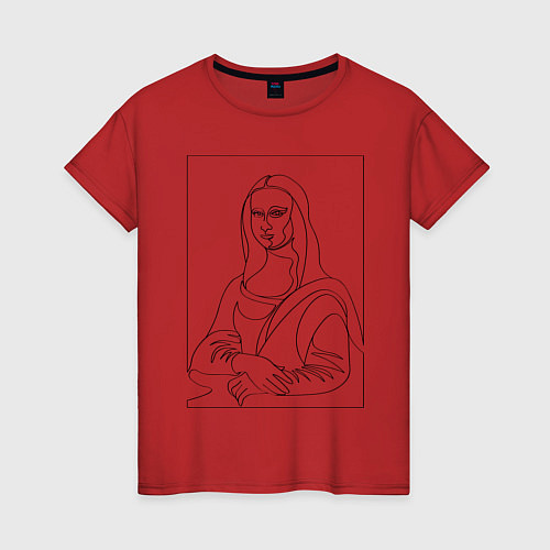 Женская футболка Мона Лиза Силуэт / Красный – фото 1