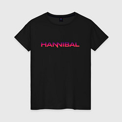 Футболка хлопковая женская Hannibal, цвет: черный