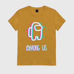 Футболка хлопковая женская Among us, цвет: горчичный