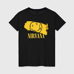 Футболка хлопковая женская Nirvana, цвет: черный