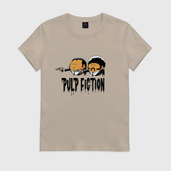 Футболка хлопковая женская Pulp fiction, цвет: миндальный