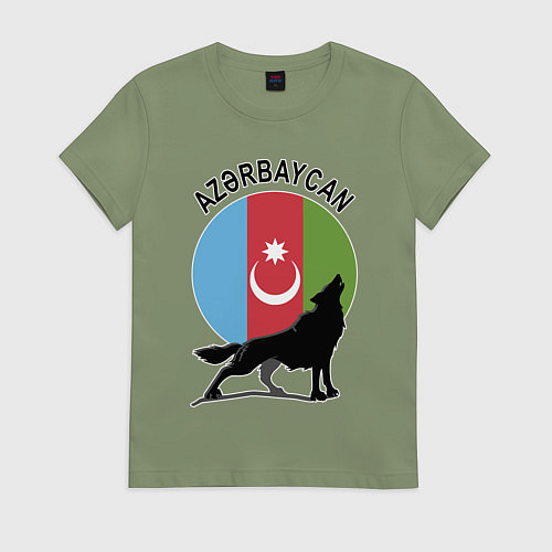 Женская футболка Азербайджан / Авокадо – фото 1