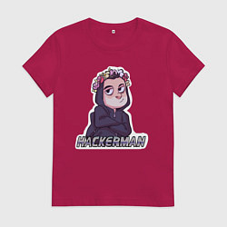 Футболка хлопковая женская Mr Robot, цвет: маджента